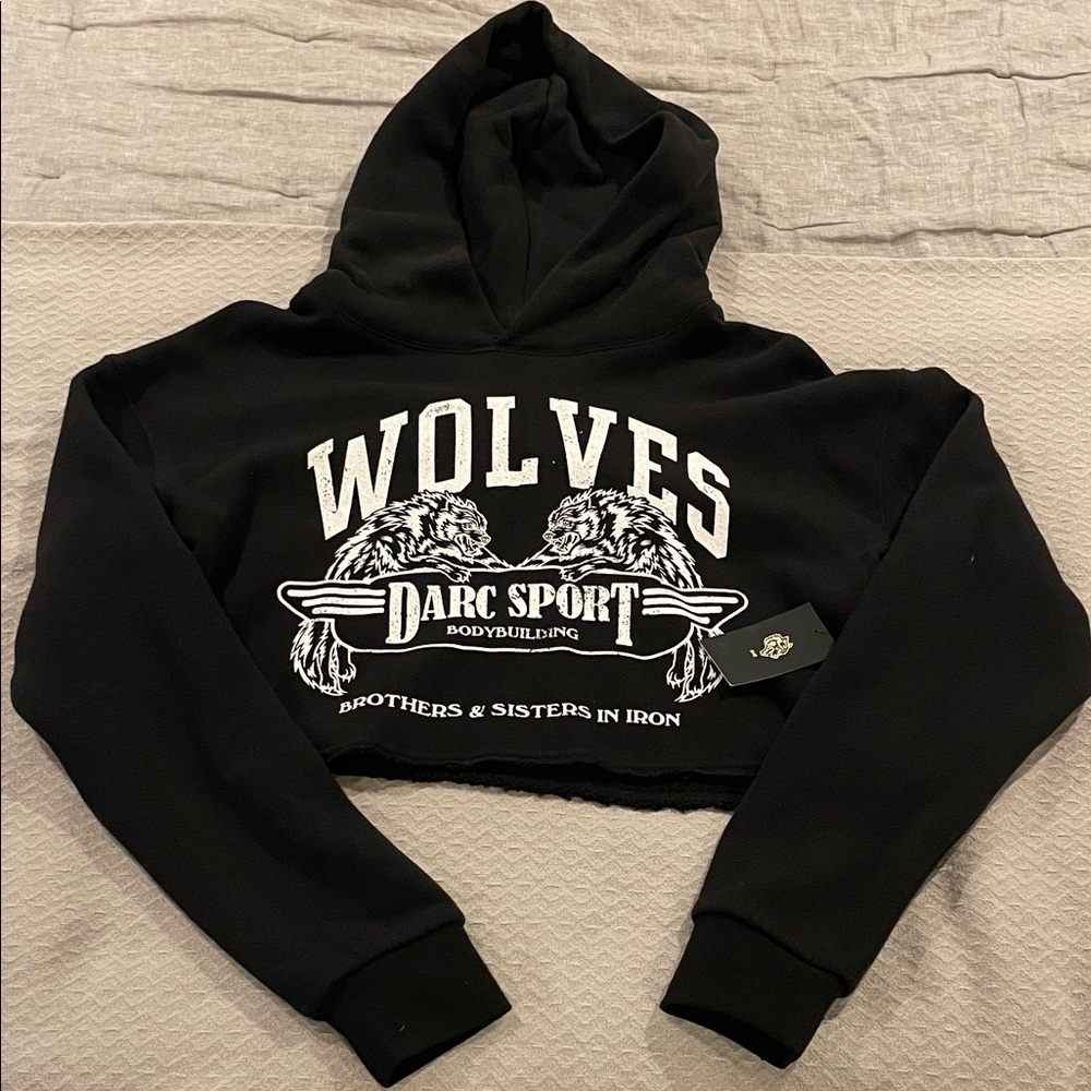 Darc Sport Black Wolves Cropped Hoodie